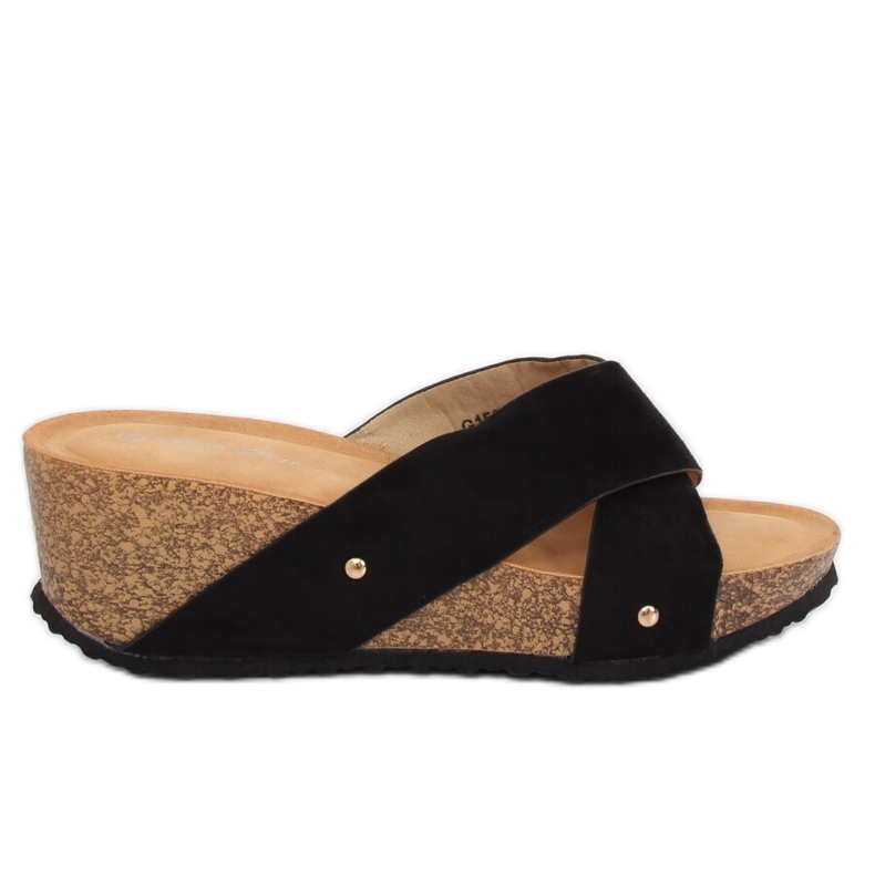 Svarta G1560 Svarta kil tofflor