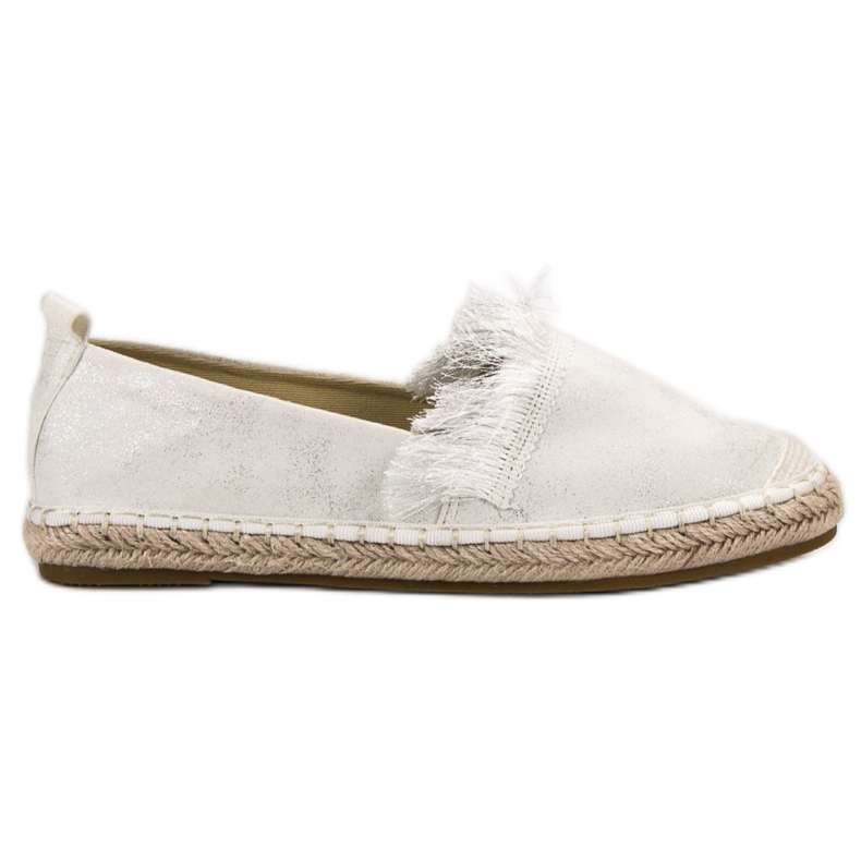 Lily Shoes Espadrilles med fransar vit