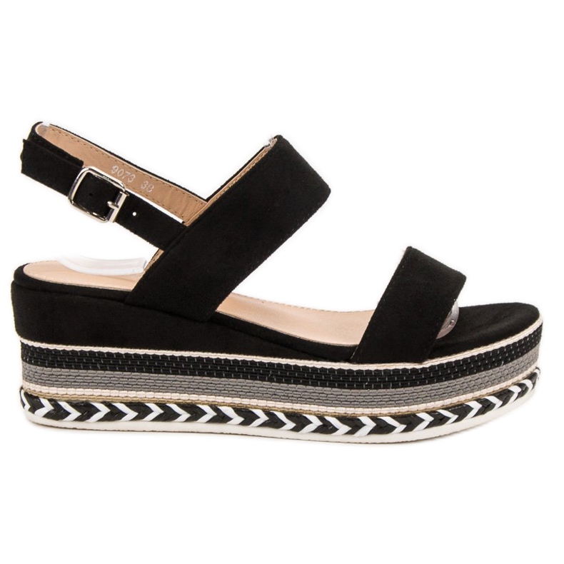 Primavera Boho Wedge Sandaler svart