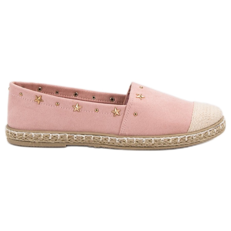 SHELOVET Espadrilles med jetplan rosa