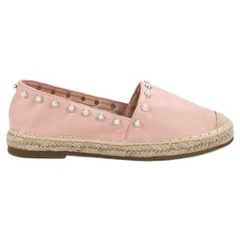 Erynn Espadriller med pärlor rosa