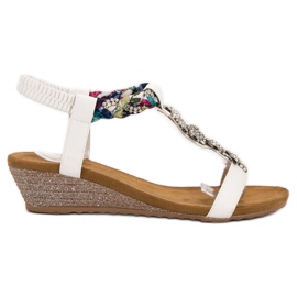 SHELOVET Sandaler med prydnader vit