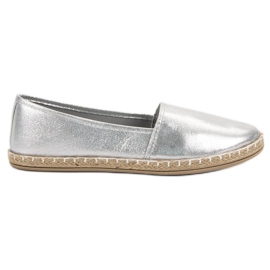 New Tlck Silver Espadriller grå