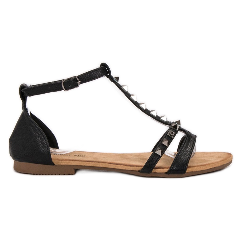 Queen Vivi Flat Rock Sandaler svart
