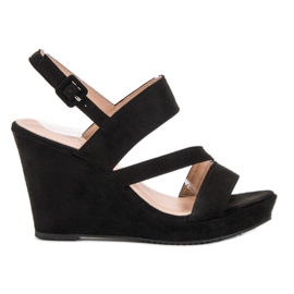 SHELOVET Sandaler med kil svart