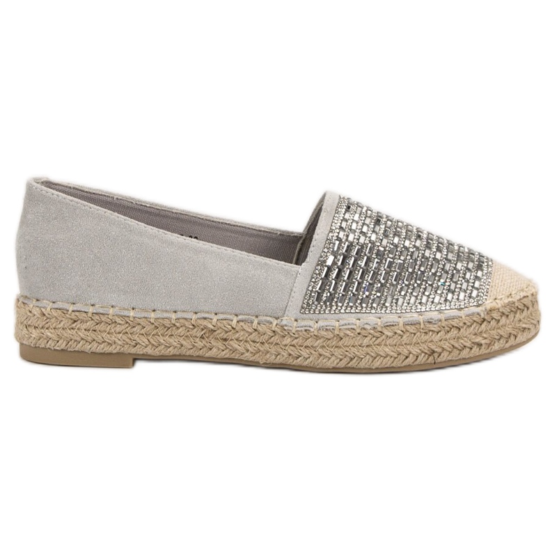 Espadriller med Cubic Zirconia Vices grå