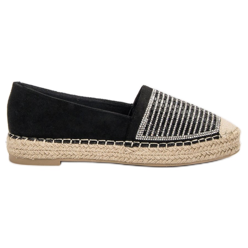 Espadriller med Cubic Zirconia Vices svart