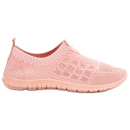 Renda Slip-On skor för kvinnor rosa