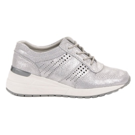 Läderskor VINCEZA grå