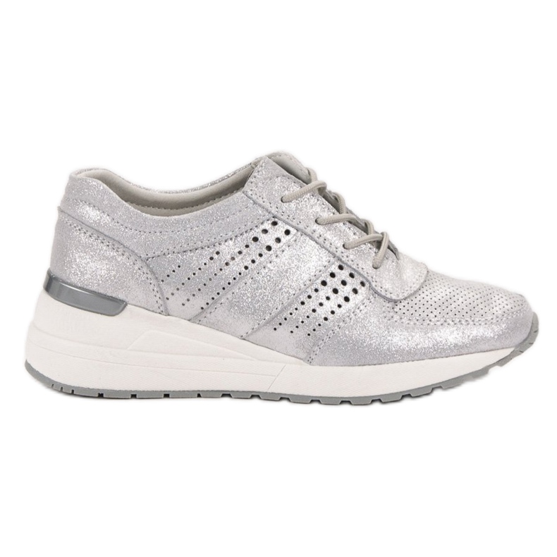 Läderskor VINCEZA grå