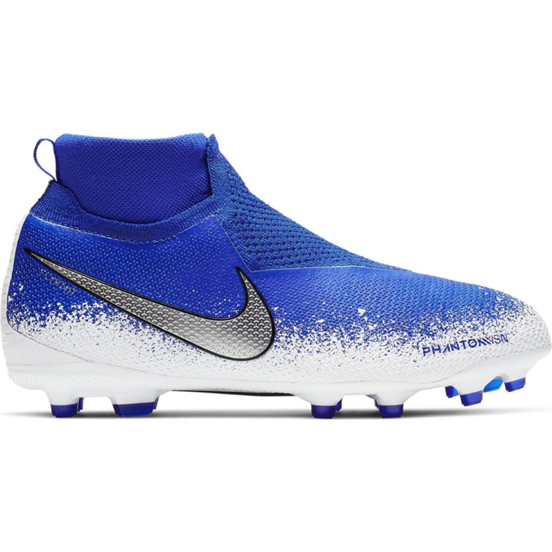 Nike Phantom Vsn Elite Df Mg Jr AO3289-410 fotbollsskor mångfärgad blå