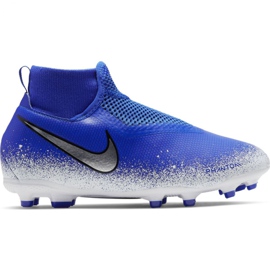 Nike Phantom Vsn Academy Df FG / MG Jr AO3287-410 fotbollsskor mångfärgad blå