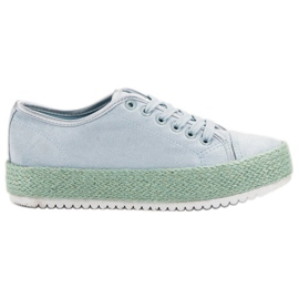 SHELOVET Espadrilles sneakers blå