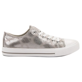 Bestelle Silver sneakers grå