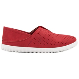 Super Mode Bekväma slip -on sneakers röd