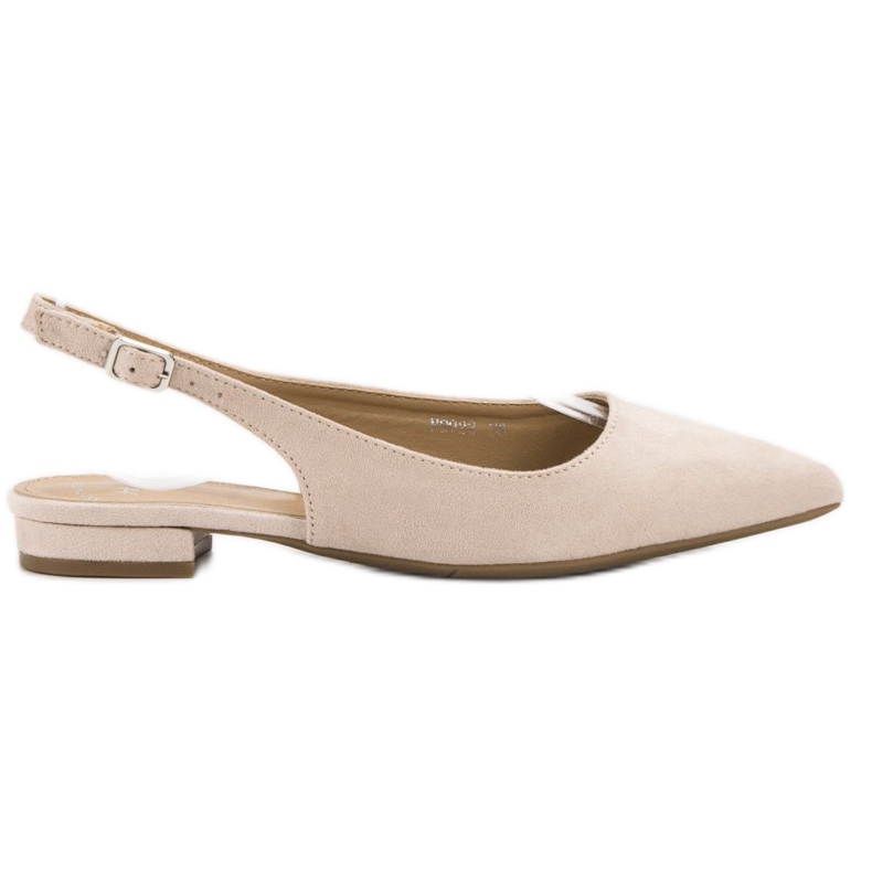 SHELOVET Trendiga ballerinor i mocka brun