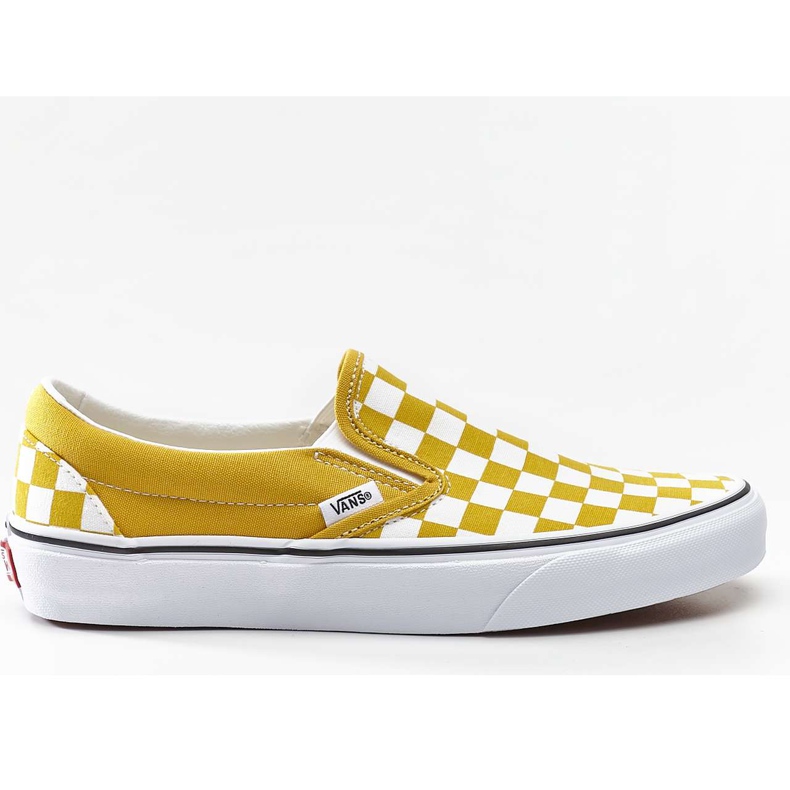 Vans Classic Slip On Vly Checkerboard Yolk Yellow vit gul