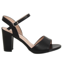 Svarta sandaler höga klackar FZ583 Svart
