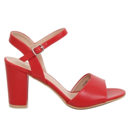 Röda högklackade sandaler FZ583 Röd