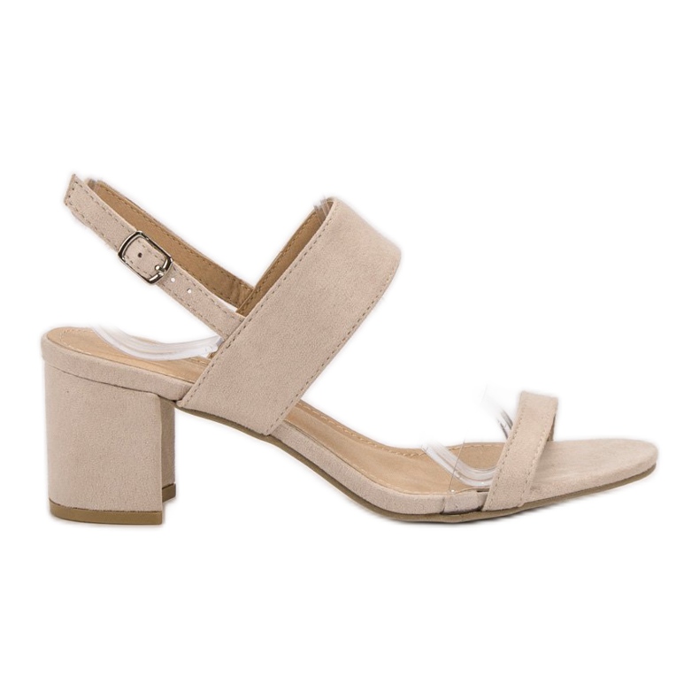 Ideal Shoes Trendiga damsandaler beige