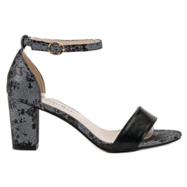 Goodin Snygga högklackade sandaler grå