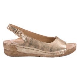 Goodin Sandaler med glitter gul