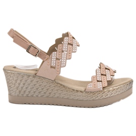 Aclys Lätta högklackade sandaler brun