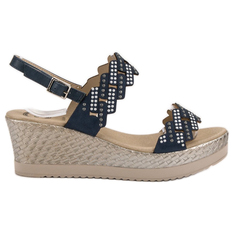 Aclys Lätta sandaler på en kilklack blå