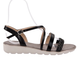 Kylie Svarta sandaler på plattformen