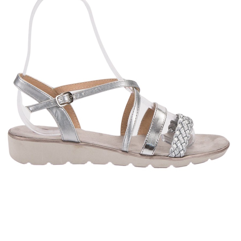 Kylie Silver sandaler på plattformen grå