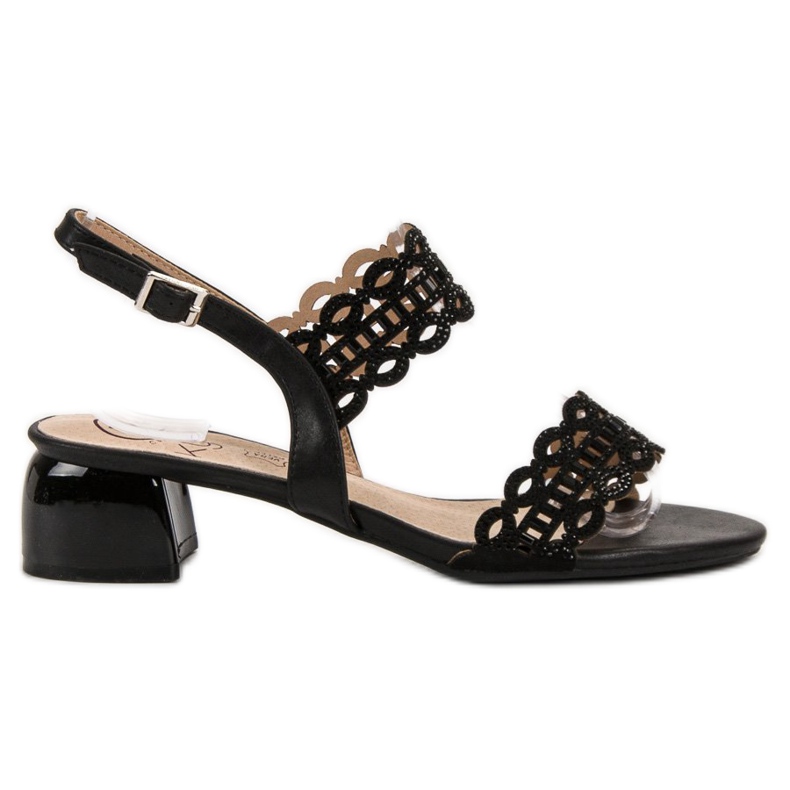 Kylie Snygga högklackade sandaler svart