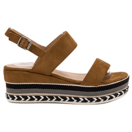 Primavera Boho Wedge Sandaler brun
