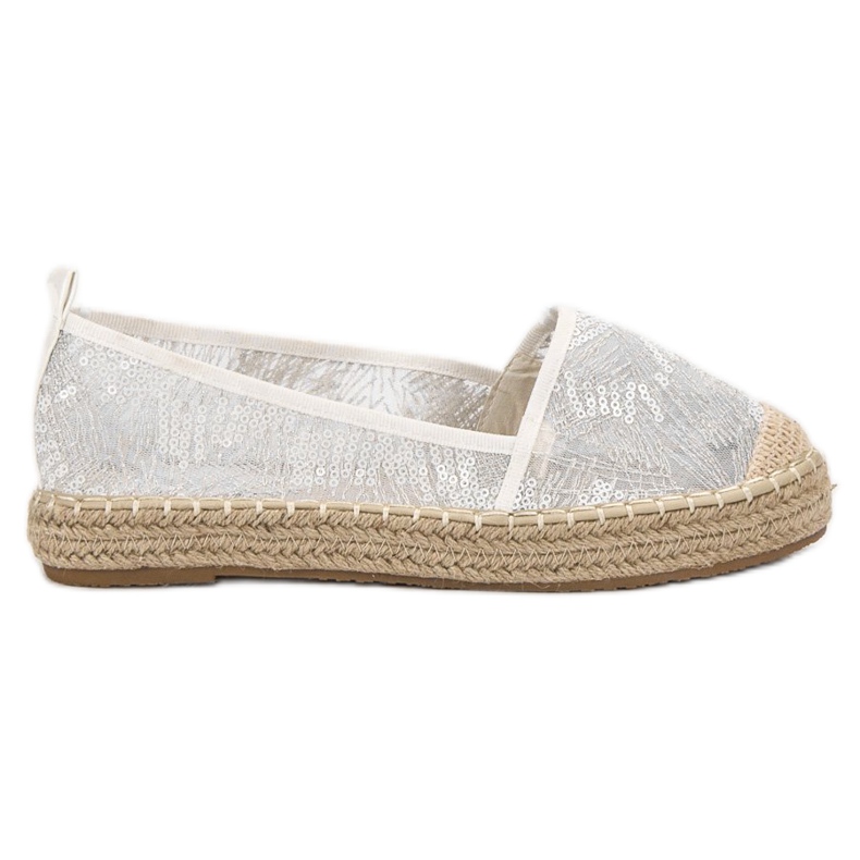SHELOVET Spets Espadrilles vit