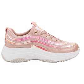SHELOVET Sneakers på plattformen rosa