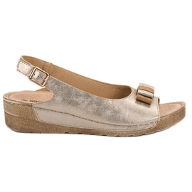 Goodin Sandaler Med En Rosett gul