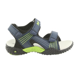American Club HL16 marinblå sandaler för pojkar svart grön