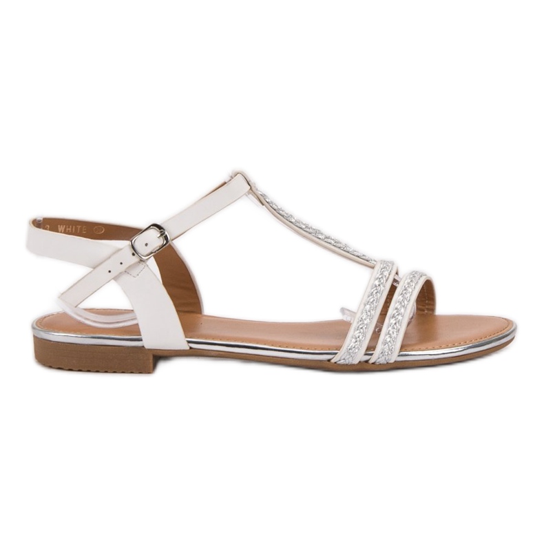 Small Swan Platta sandaler vit