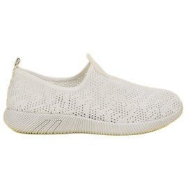 SHELOVET Slip-on textilskor vit