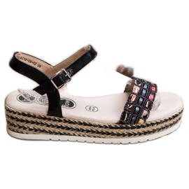 SHELOVET Sandaler på plattformen svart