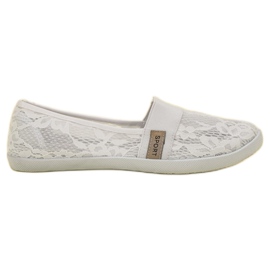 SHELOVET Spetsiga ballerinor vit