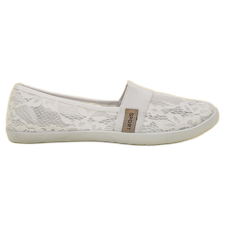 SHELOVET Spetsiga ballerinor vit