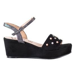 Aclys Casual Wedge Sandals svart