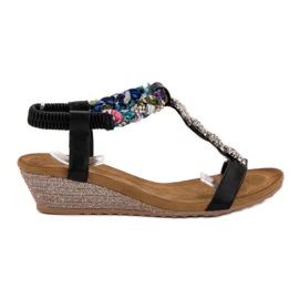 SHELOVET Sandaler med prydnader svart