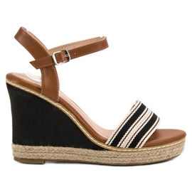 Primavera Casual Wedge Sandals svart
