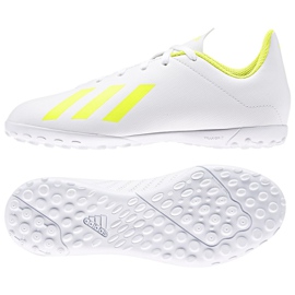 Adidas X 18.4 Tf Jr BB9418 fotbollsskor mångfärgad vit