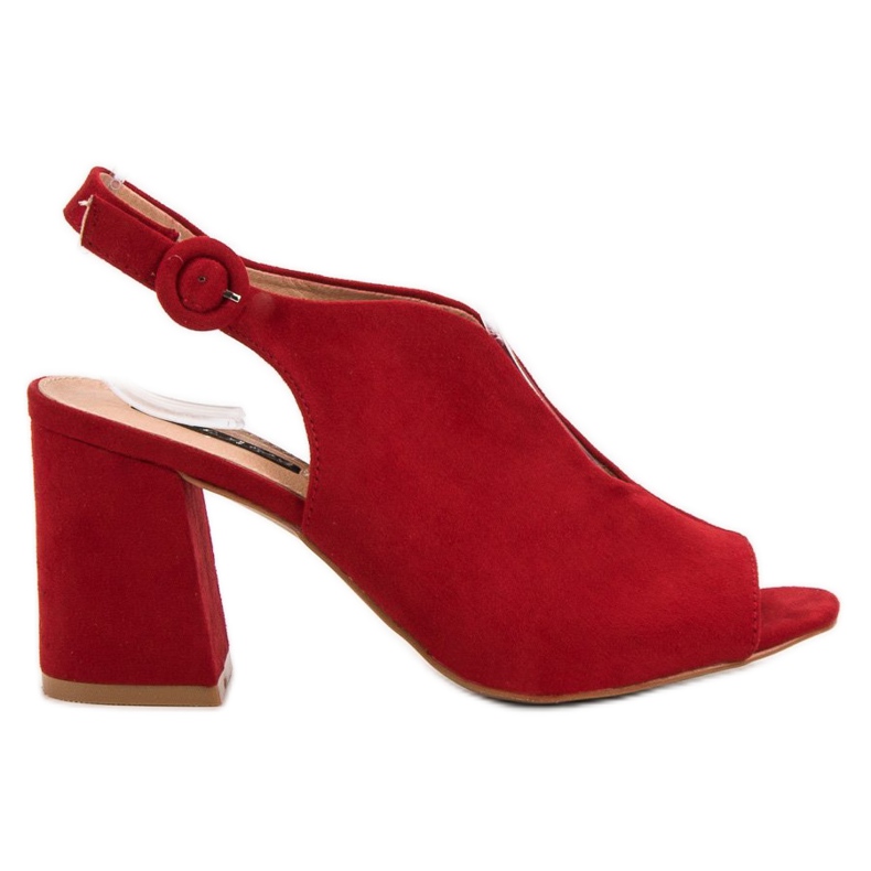 Milaya Snygga stängda sandaler röd