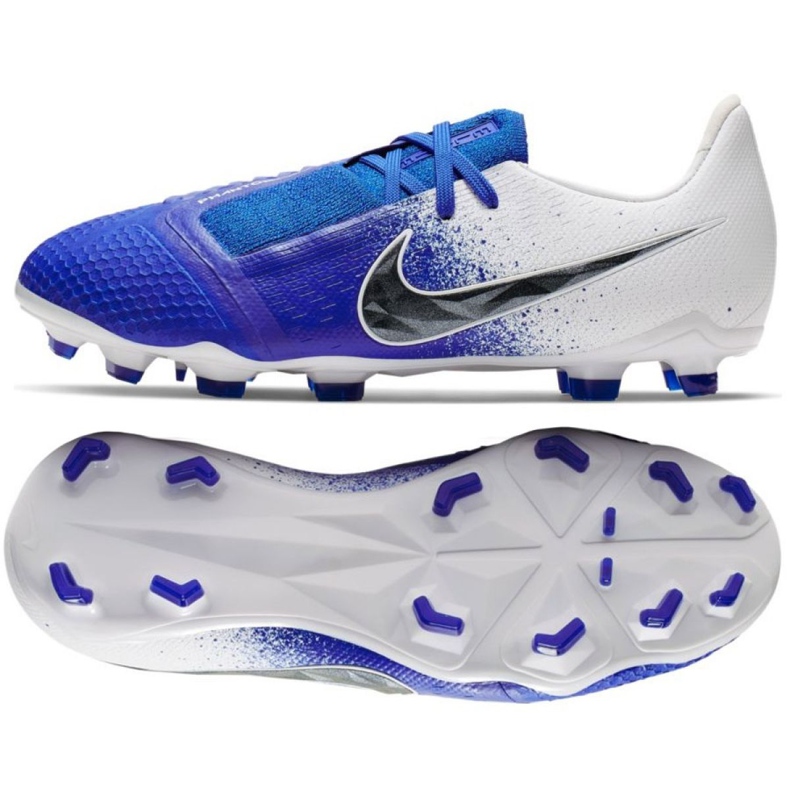 Nike Phantom Venom Elite Fg Jr AO0401-104 fotbollsskor mångfärgad blå