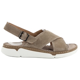 Filippo Lädersandaler på plattformen brun