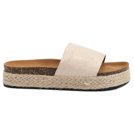 Nio Nio Tofflor På Plattformen brun