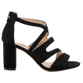 Evento Sandaler i mocka på en bar svart